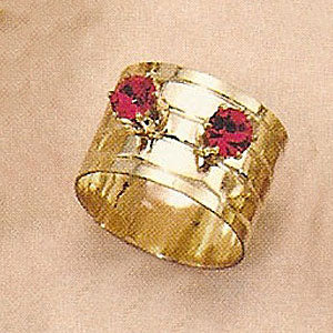 Wide Double Austrian Crystal Flower Ring - XQ027