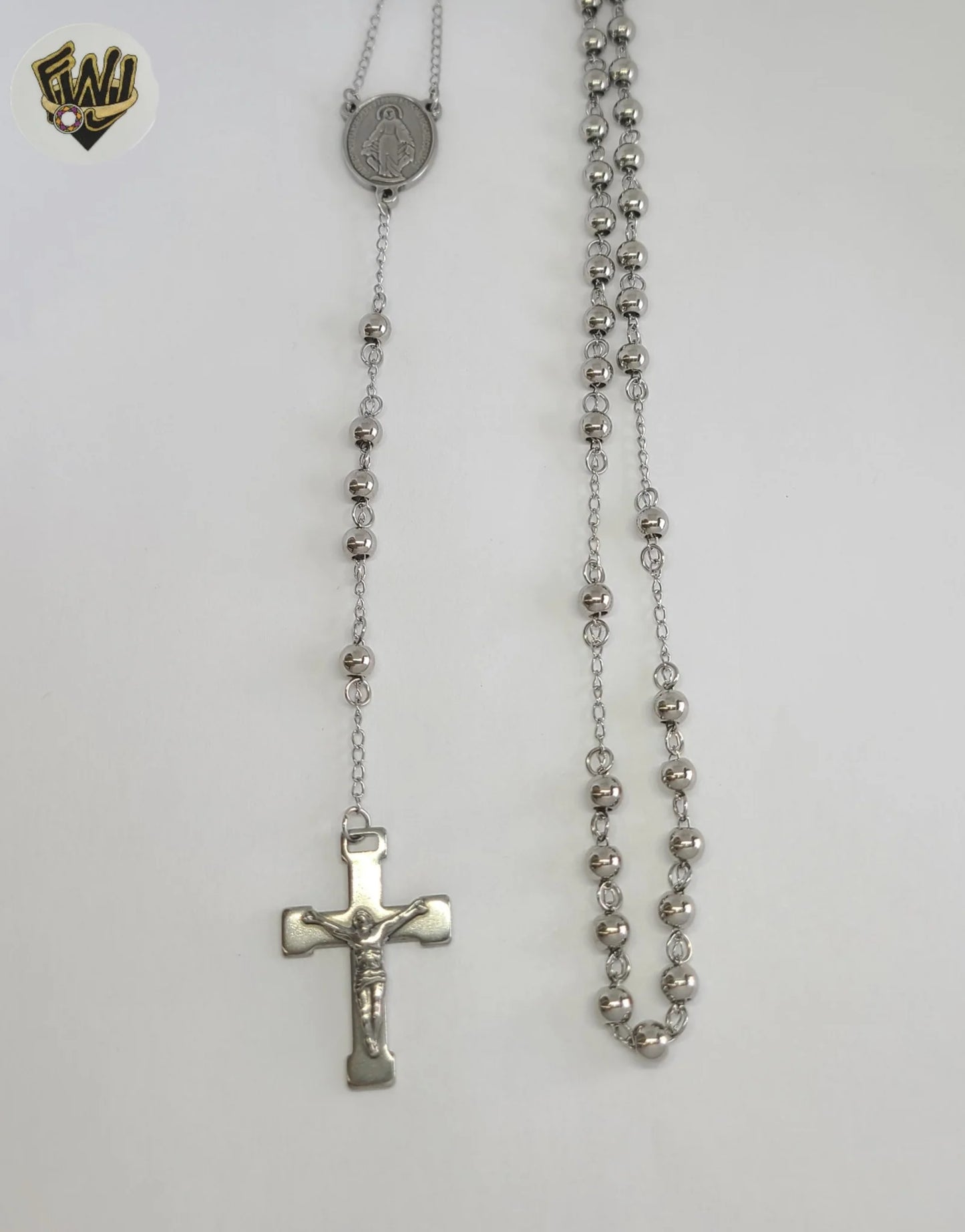 SS 5mm Rosary 24" Necklace - X6266