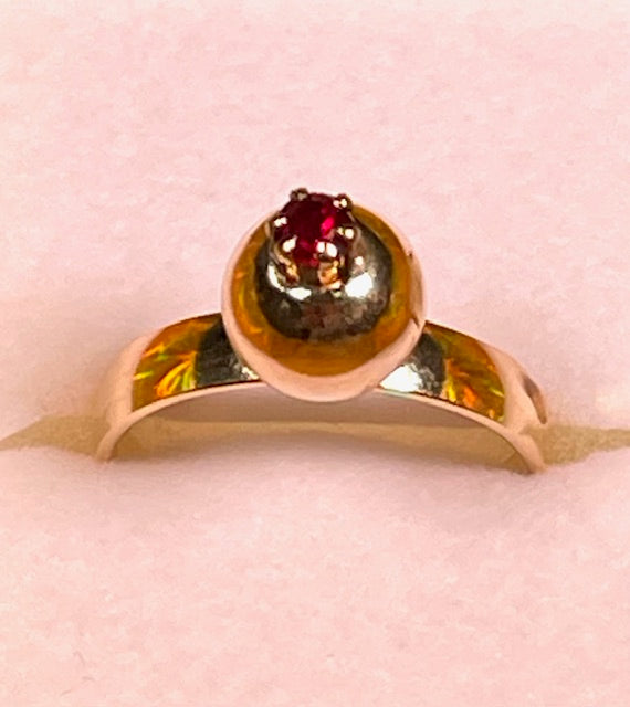 Red Austrian Crystal Bal Ring - XR201