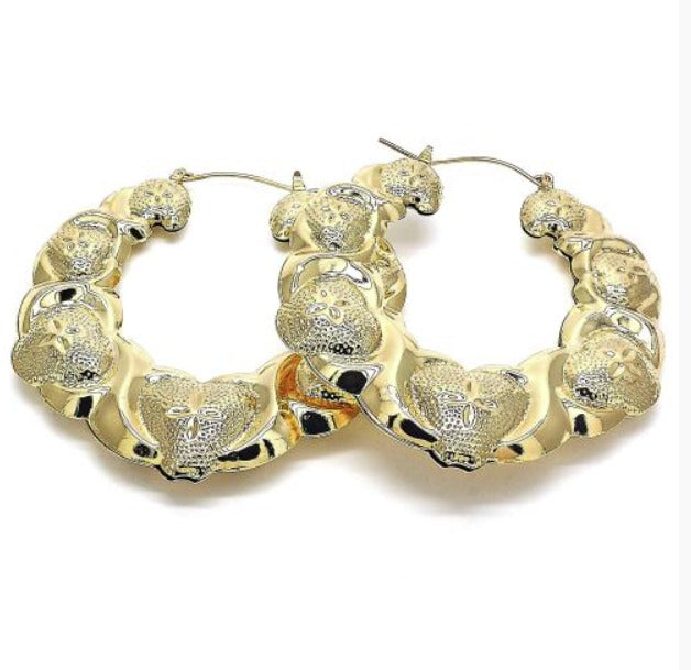 68mm Extra-Large Trendy Puffed Earrings - X2506