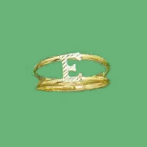 Two-tone Initial Ring - XR020