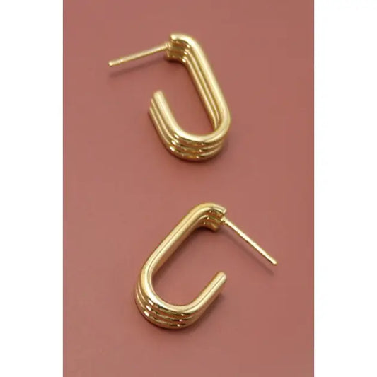 Paper Clip Post Earrings - X2509