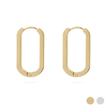 25mm Oval Huggie Earrings - X2530