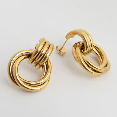 30mm Double Round Stud Earrings - X2531