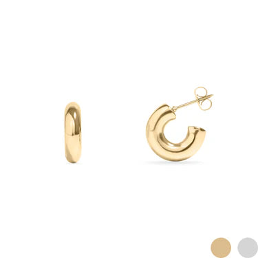 16mm Chunky Huggie Hoop Earrings - X2536