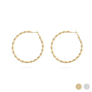 30mm Twist Hoop Earrings - X2537