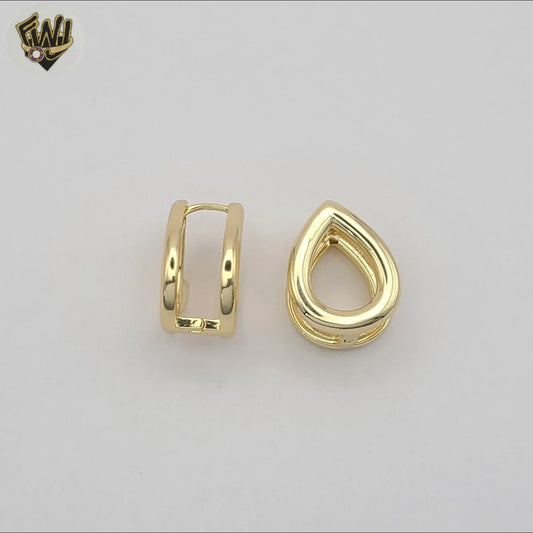 Double Tear Drop Hoops - X2549