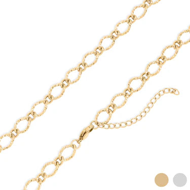 18"/20" Hammered Oval 7mm Necklace or 7.5" Bracelet - X3302