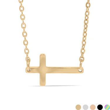 18" Horizontal Cross Necklace Set - X3317