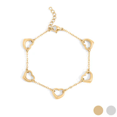 7.5" Silo Heart Station Bracelet - X4415