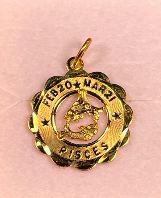 20mm 3-D Horoscope Pendant - X5025