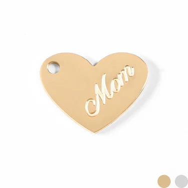 16mm "Mom" Heart Charm - X5881