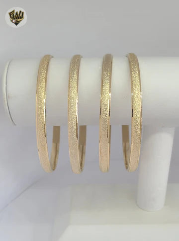 Satin Finish 5mm Plated Slip-on Bangle - XB458
