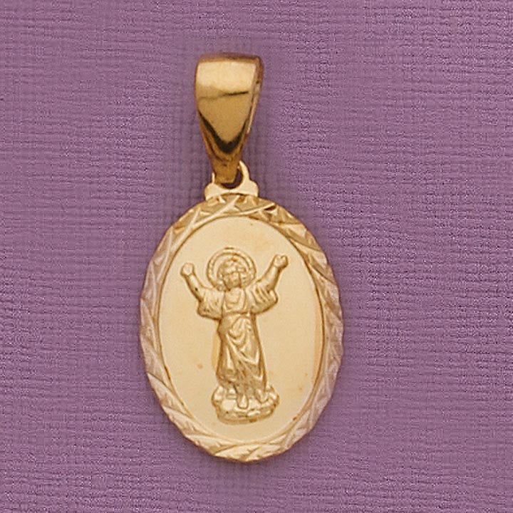 Oval Religious Charm - X5828