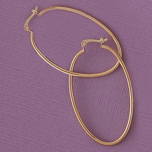 Oval 60mm Hoop Earrings - X2422