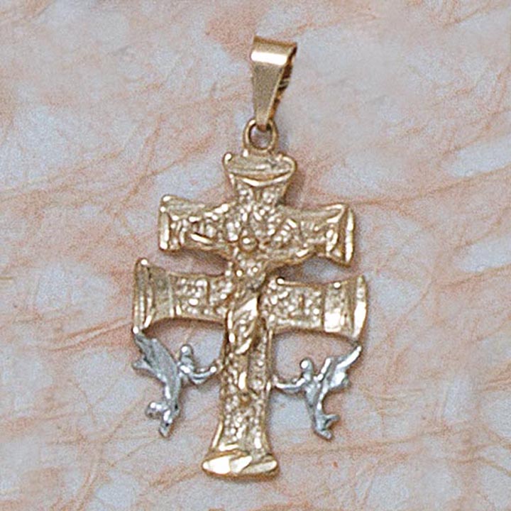 Caravaca Two-tone Crucifix Pendant - X5715