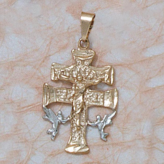 Caravaca Two-tone Crucifix Pendant - X5715
