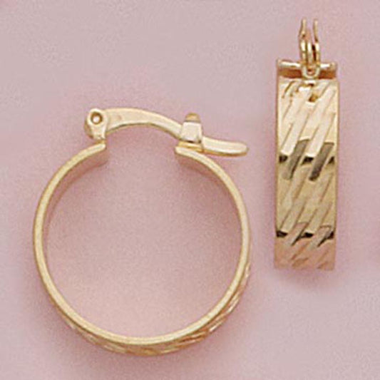 Etched 20mm Hoop Earrings - X2483