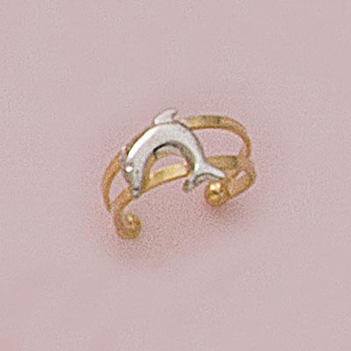 Dolphin Two-tone Toe Ring - XR613
