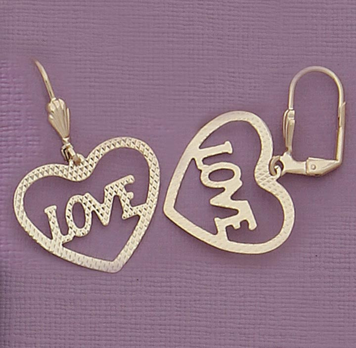 LOVE Heart Earrings - X2294