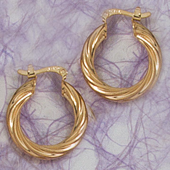 Twisty Small 15mm Hoop Earrings - X2210