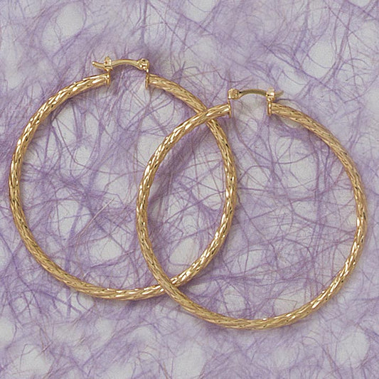 Glittery 60mm Hoop Earrings - X1883