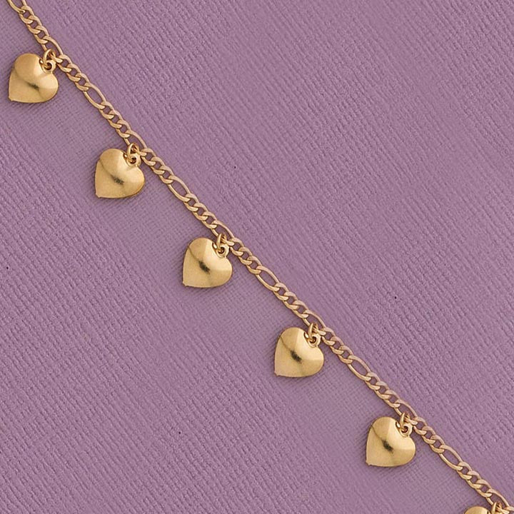 Heart Charm 7.5" Bracelet - X4401