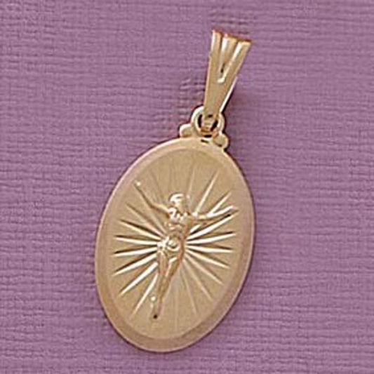 Oval Jesus Religious Charm - X5795