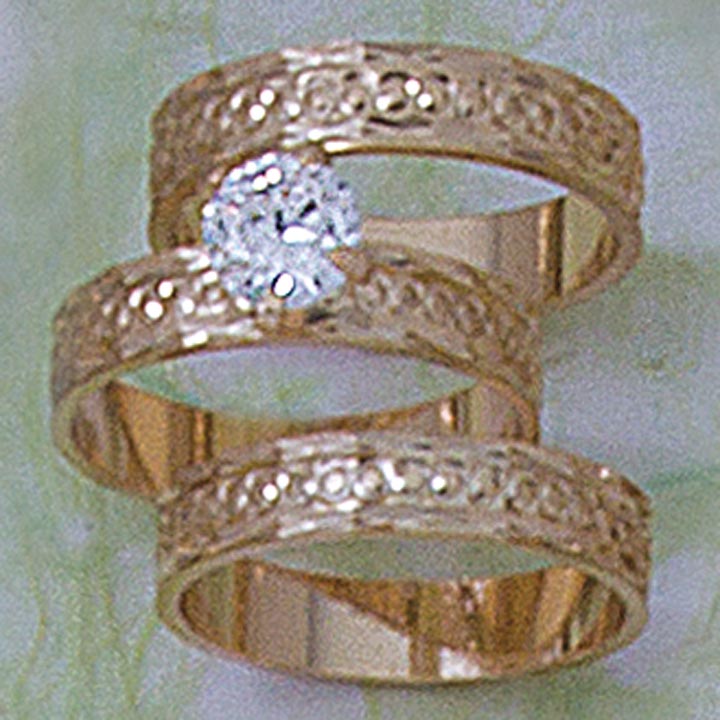 Three Band 6mm CZ Rings - XR589