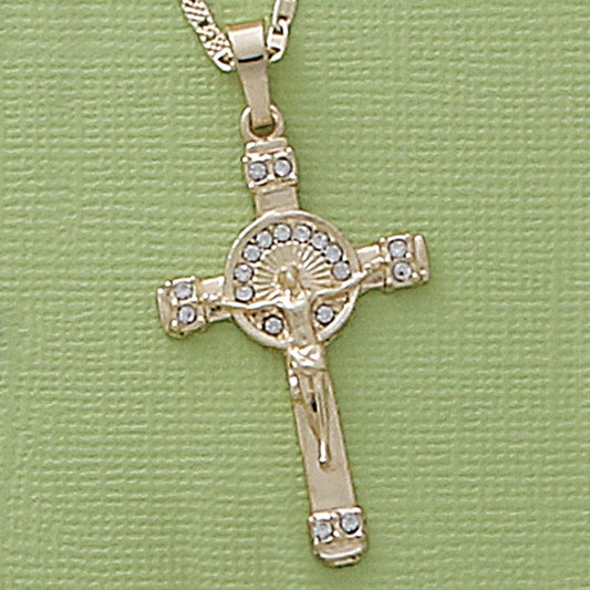 40mm CZ Crucifix Pendant - X5801
