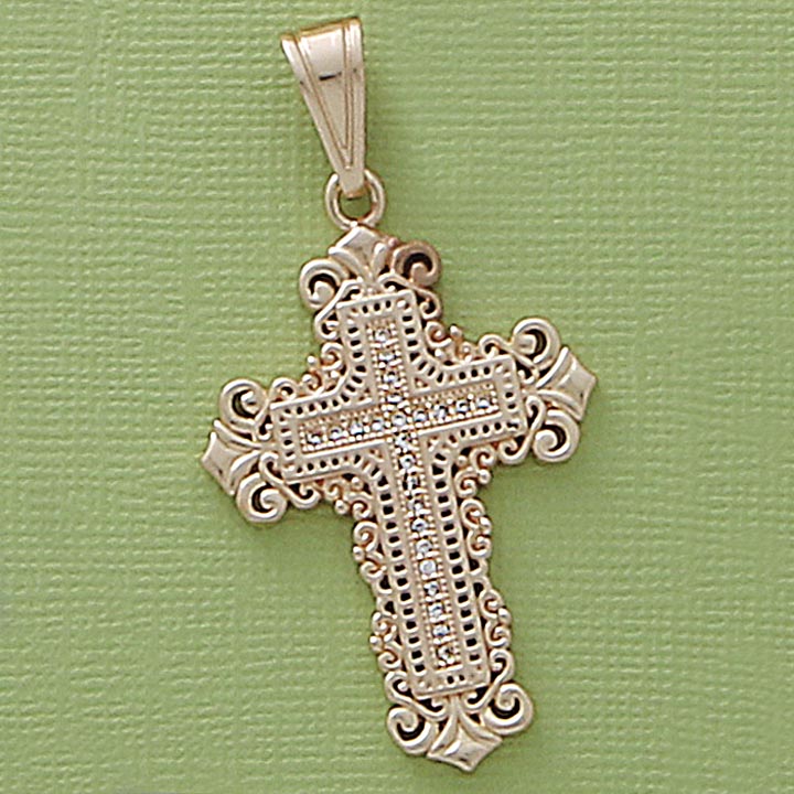 45mm CZ Cross Pendant - X5800