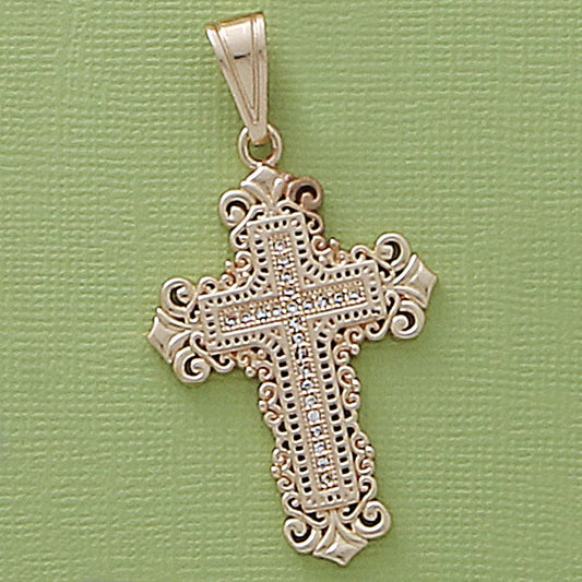 45mm CZ Cross Pendant - X5800