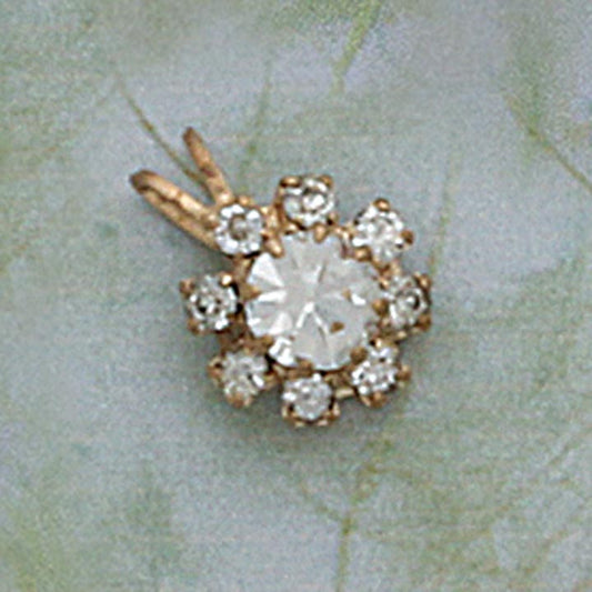 Cubic Zirconia Flower Pendant - X5836