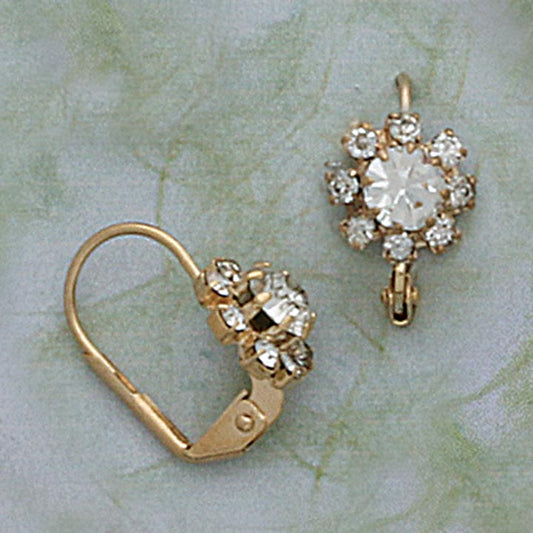 CZ Flower French-back Earrings - X2487