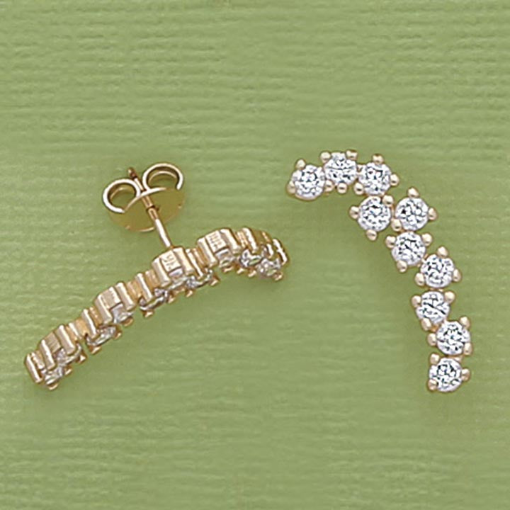 CZ Trail Post Earrings - X2413