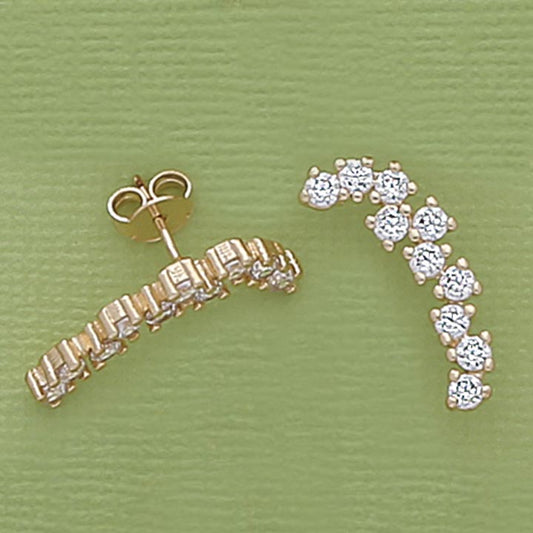 CZ Trail Post Earrings - X2413