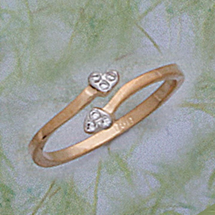 2 Heart Ring with Stones - XR639