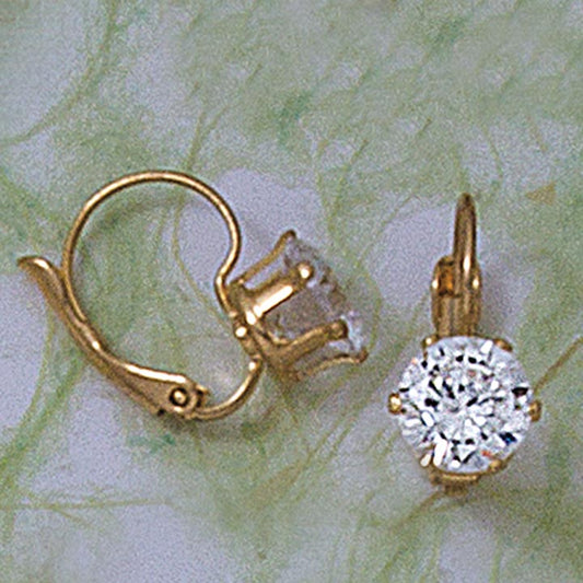 6mm French-Back CZ Earrings - X1981