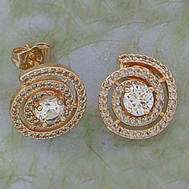 CZ Flower Stud Earrings - X2465