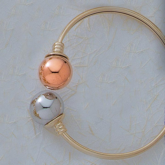 Tri-Color 15mm Ball Bangle - XB382