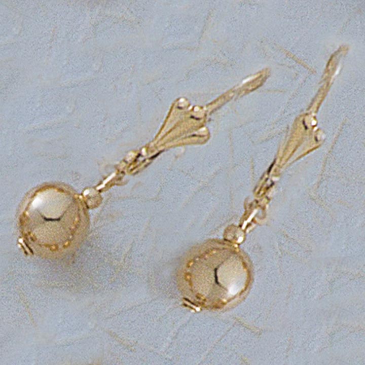 8mm Ball Drop Earrings - X1875