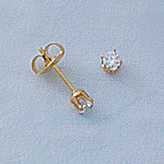 3mm CZ Post Earrings - X1115