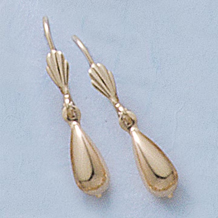 Tear Drop Dangling French-Back Earrings - X2174