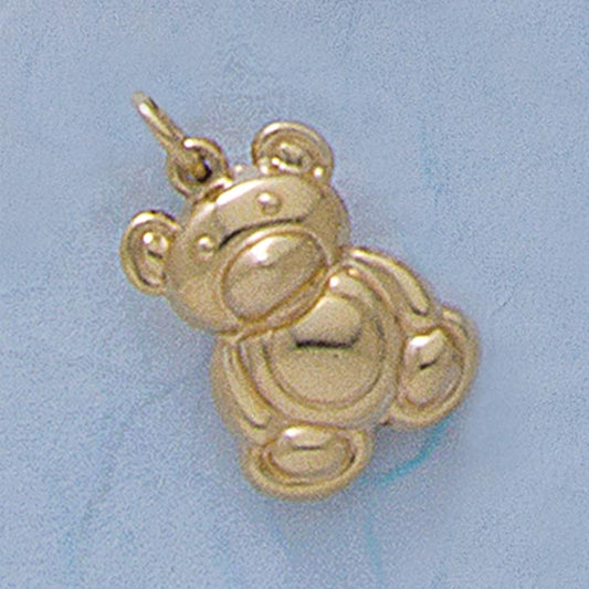 20mm Puffed Teddy Bear Pendant - X5346