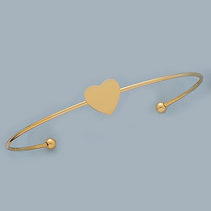Heart Cuff Bangle - XB419