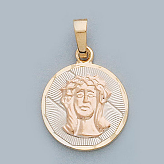 20mm Jesus Tri-Color Pendant - X5843