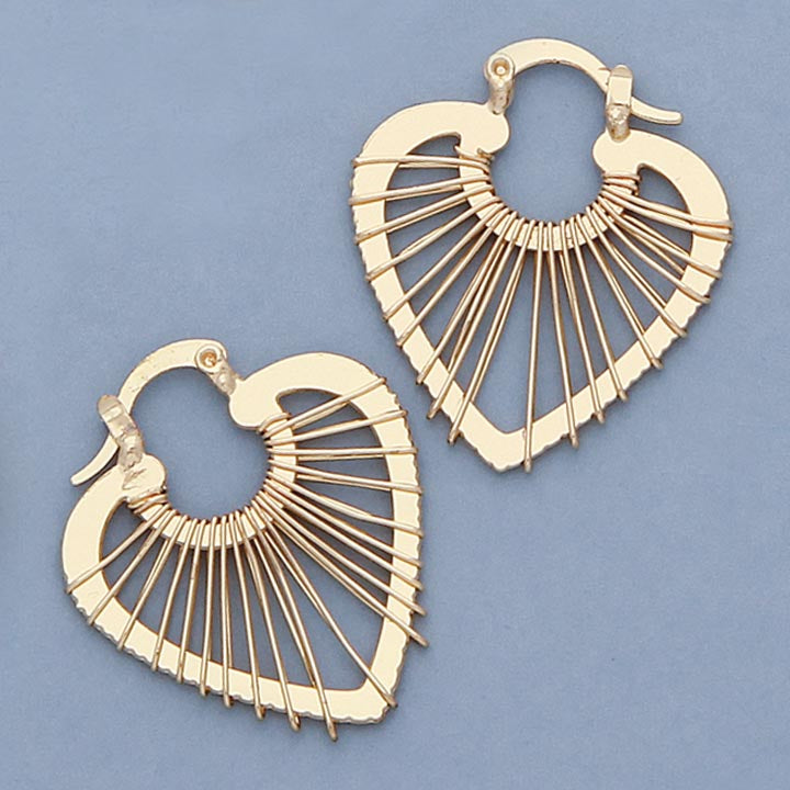 25mm Heart Filigree Earrings - X2435