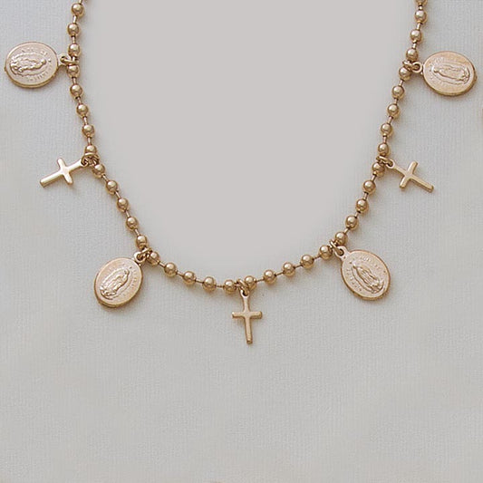 7.5" Religious Bead Bracelet - X4355