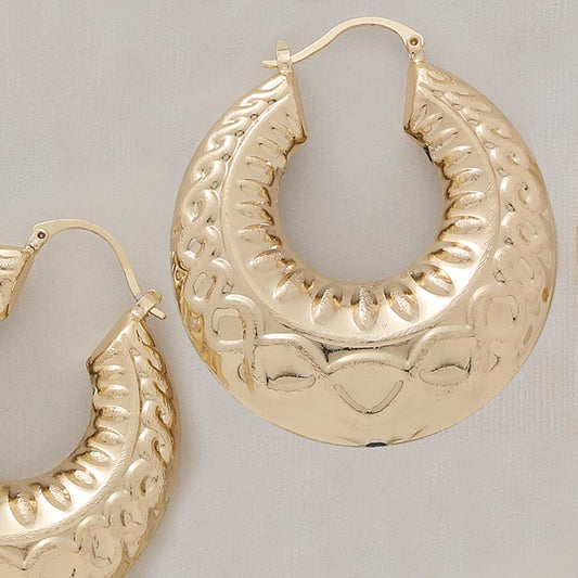 50mm Puffed Hoop Earrings - X2474