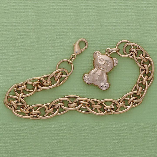 8" Puffed Teddy Bear  Bracelet - X4382